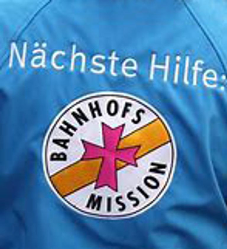 Vollständige Ansicht des Logos der Bahnhofs Mission