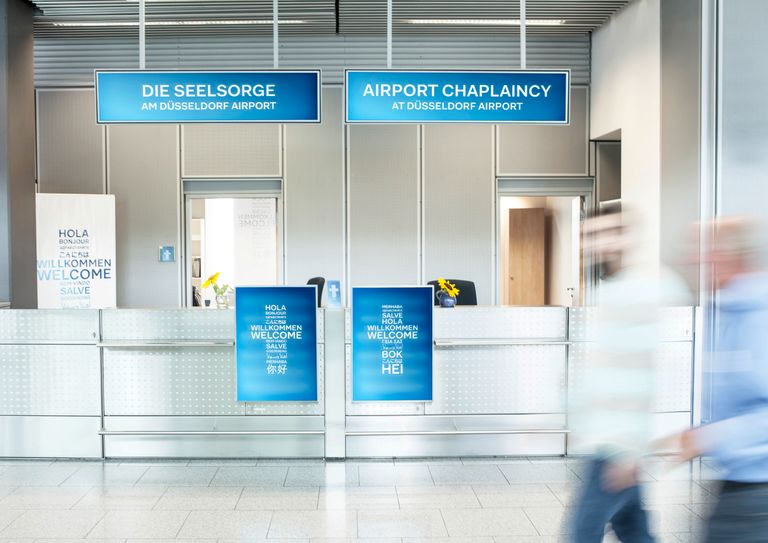 Aufnahme von den Arbeitsräumen der Seelsorge am Düsseldorf Airport